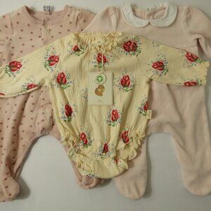 NWT Konges Slojd, Carrement Beau, & Petit Bateau Girls' Bundle, Size 0-3 Months